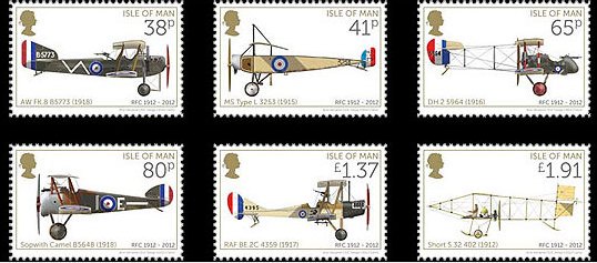 2012 IOM - Centenary of Royal Flying Corps Set MNH
